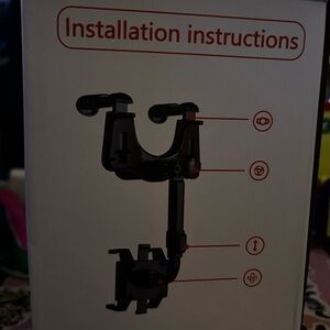 Mirror mount phone holder